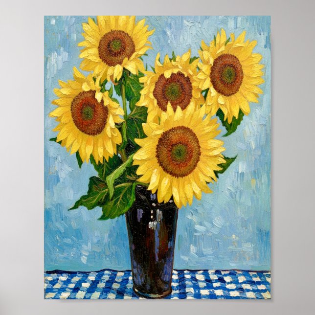 Poster Sunflowers After Van Gogh (Frente)