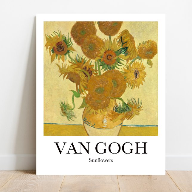 Poster Sunflowers by Vicent van Gogh (Bring Sunshine Home! Van Gogh's Iconic Sunflowers. High-quality art print)