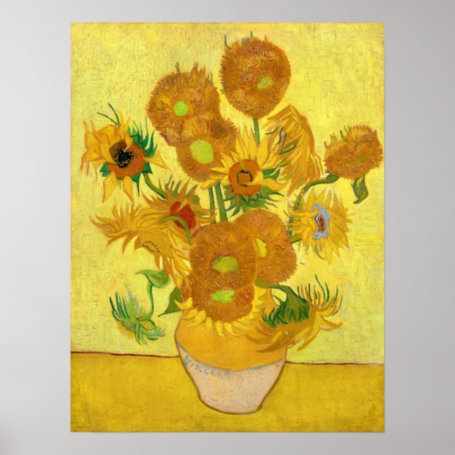 Poster Sunflowers, Vincent van Gogh (Frente)