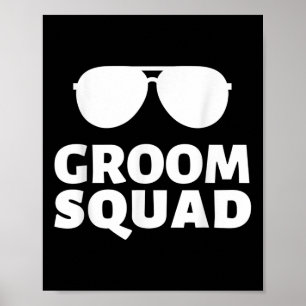 Poster Sungles Groom Squad Engraçado Solteiro De Tripulaç