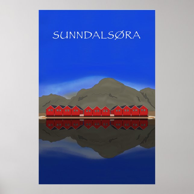 Poster Sunndalsøra Nordmøre Noruega (Frente)