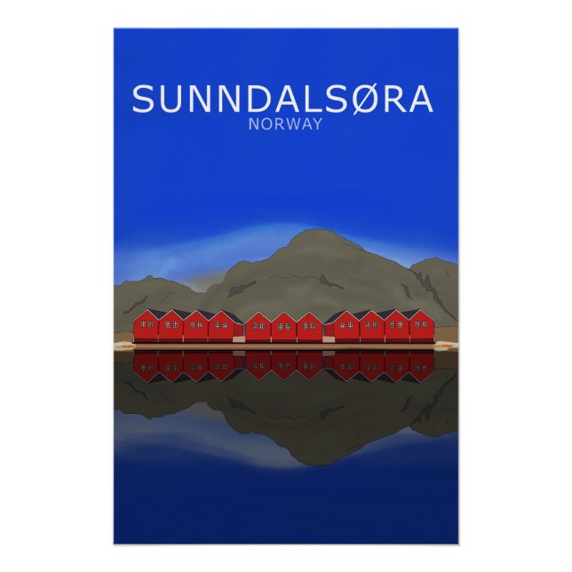 Pôster Sunndalsøra Noruega (Frente)