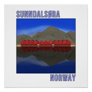 Pôster Sunndalsora Noruega Escandinava