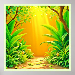 Poster Sunny Nature Path Art