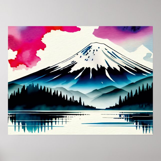 Poster Sunny Slopes: Panorama Pintado (Frente)