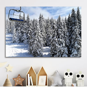 Poster Sunny Snowy Mountain Custom Photo