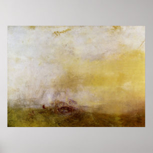 Poster Sunrise com monstros marítimos por Joseph Mallord 