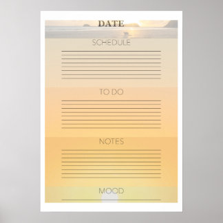 Poster Sunrise Daily Planner