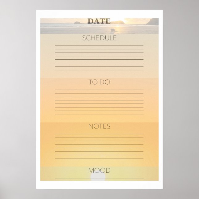 Poster Sunrise Daily Planner (Frente)