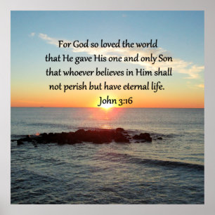 POSTER SUNRISE DE ABANDONO DE JOHN 3:16