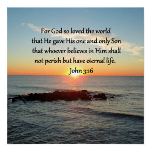 PÔSTER SUNRISE DE ABANDONO DE JOHN 3:16
