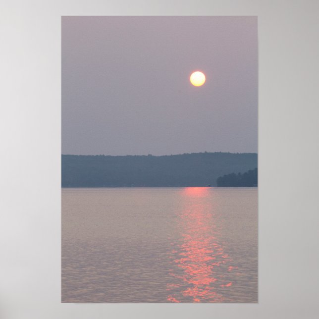 Poster Sunrise, Elk Lake, Michigan. (Frente)