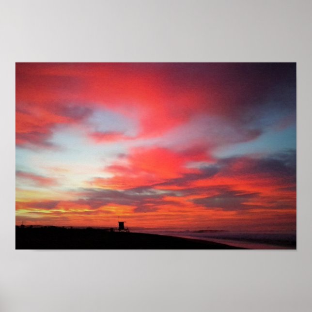 Pôster Sunrise em Newport Beach, CA (Frente)