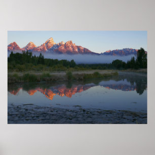 Poster Sunrise em Schwabacker Landing em Grand Teton