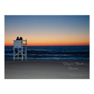 Pôster Sunrise em Virginia Beach julho de 2024
