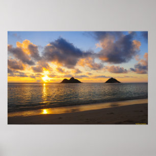 Poster Sunrise_Lanikai Beach_ Havaí