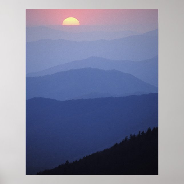 Poster Sunrise, Montanhas Appalachian do Sul, Excelente (Frente)