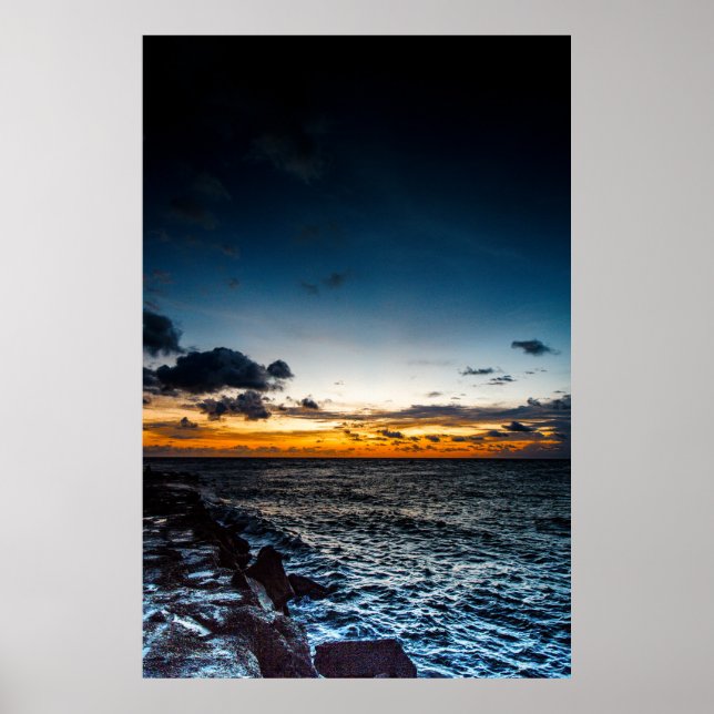 Poster Sunrise no Jetty Park, Fort Pierce, Florida (Frente)