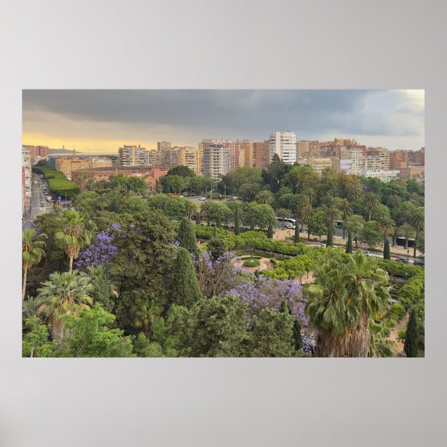Poster Sunrise sobre a paisagem urbana (Frente)