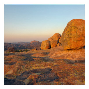 Pôster Sunrise sobre Colinas Matobo