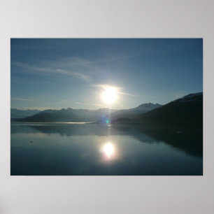 Poster Sunrise sobre Fjord Alaska Fotografia do College
