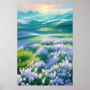 Poster Sunrise sobre Vale das Flores Brancas