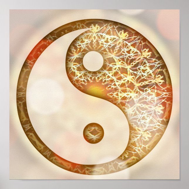 Pôster Sunrise Yin Yang Mandala (Frente)