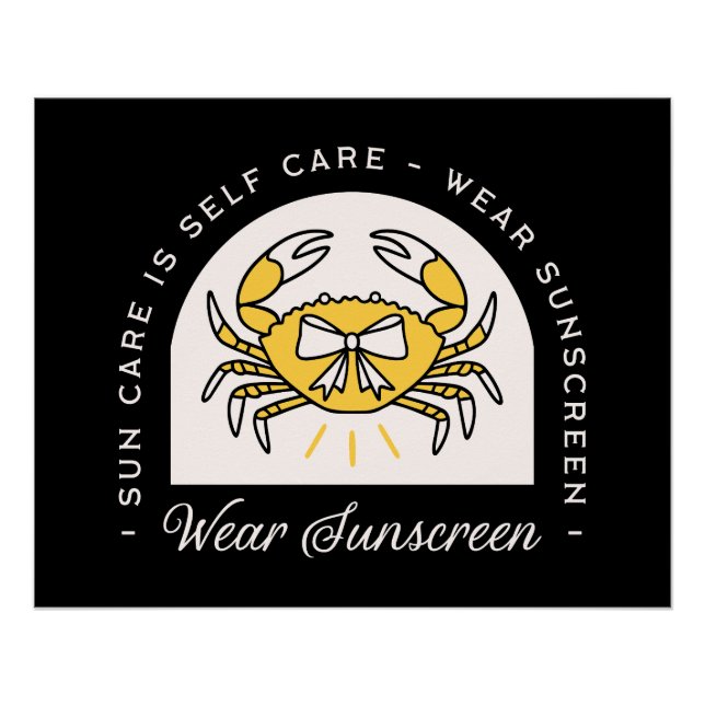 Pôster Sunscreen spf skin cancer prevention awareness (Frente)