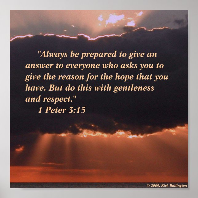 Poster Sunset — 1 Peter 3:15 (Frente)