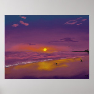 Poster Sunset à noite (versão Alt)