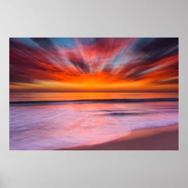 Poster Sunset abstract from Tamarack Beach (Frente)