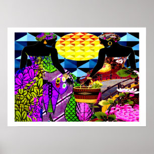 Pôster Sunset Africano No Jardim Das Flores