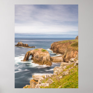 Poster Sunset at Lands End in Cornwall Inglaterra