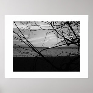 Poster Sunset Beyond Black and White Fotografia