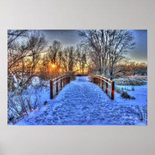 Poster Sunset Beyond the Bridge