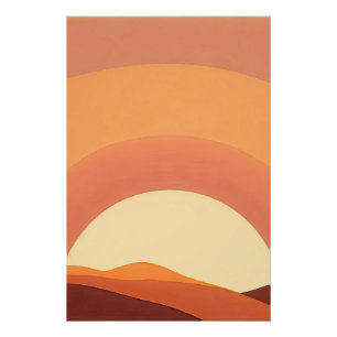 PÔSTER SUNSET BOHO MINIMALISTA