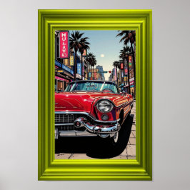 Poster Sunset Boulevard – Classic Convertible