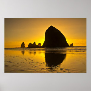 Poster Sunset, Cannon Beach, Oregon, EUA