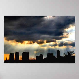 Pôster Sunset Cortando Pela Tempestade