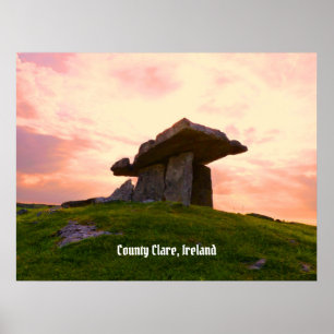 Poster Sunset County Clare Dolmen