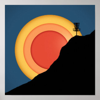 Poster Sunset de Golf de Disco