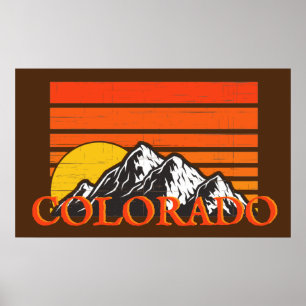 Poster Sunset de Montanha Rochosa do Colorado
