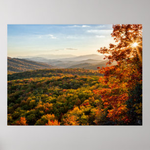 Poster Sunset de outono Carolina do Norte