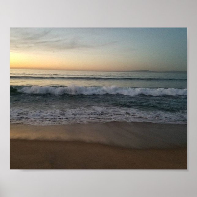 Poster Sunset de praia (Frente)