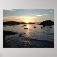 Poster Sunset de Praia Brasileira
