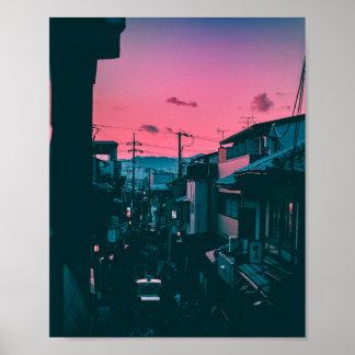 Poster Sunset de Quioto