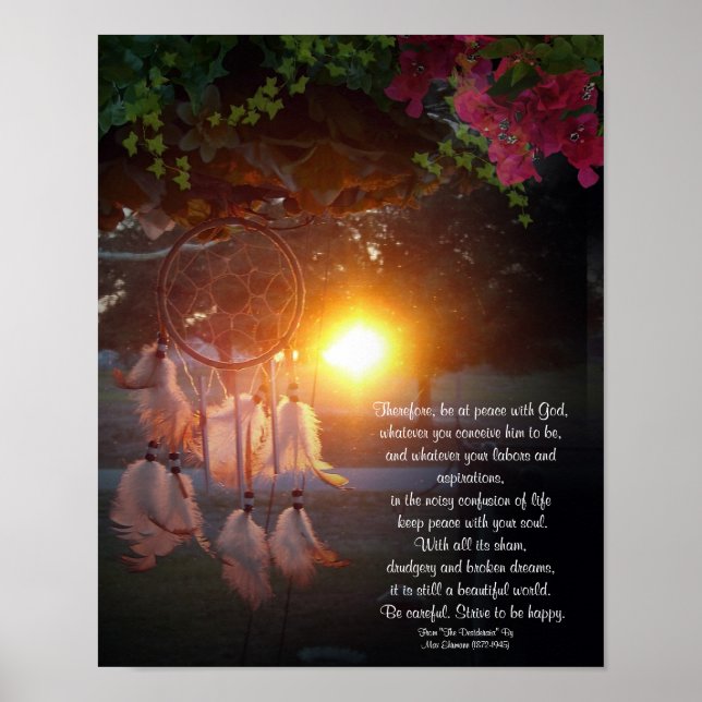 Poster Sunset Desiderata Dreamcatcher (Frente)