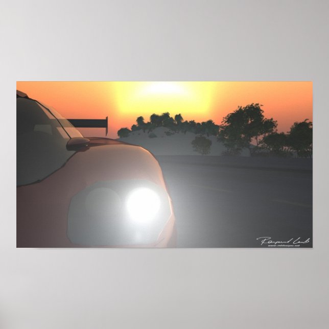 Poster Sunset do Carro (Frente)