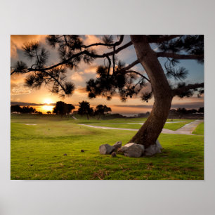Poster Sunset do Curso de Golfe
