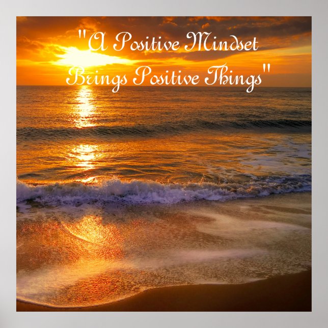 Poster Sunset do Oceano Moderno (Frente)